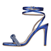 Sandali in pelle e strass 