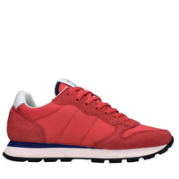 Sneakers in camoscio e tessuto 