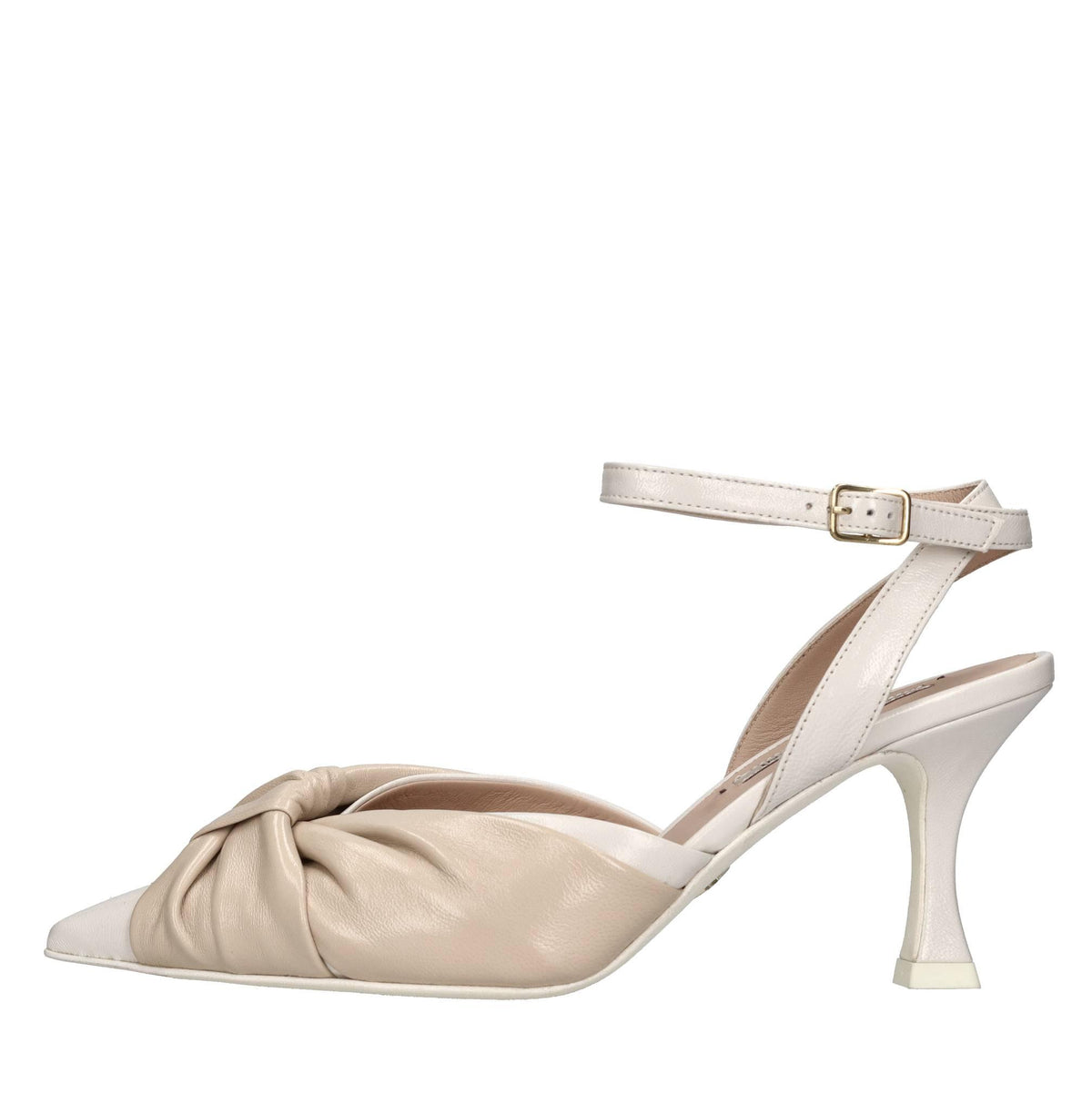 Décolleté slingback in pelle 