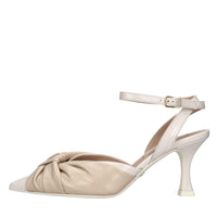 Décolleté slingback in pelle 