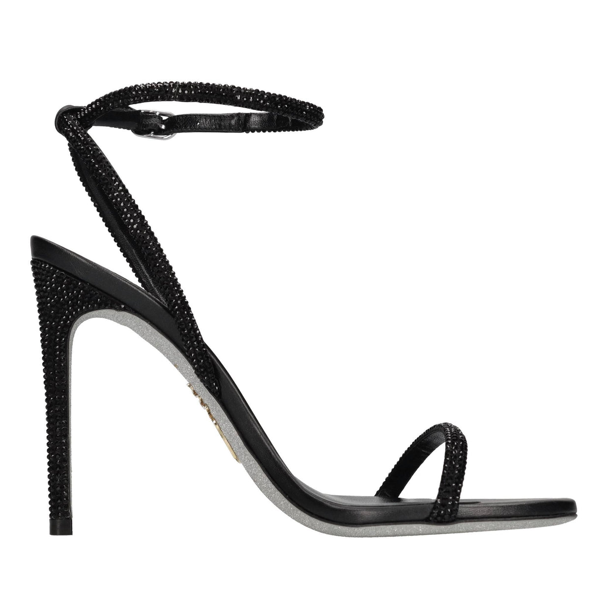 Sandali ELLABRITA in cuoio raso e strass 