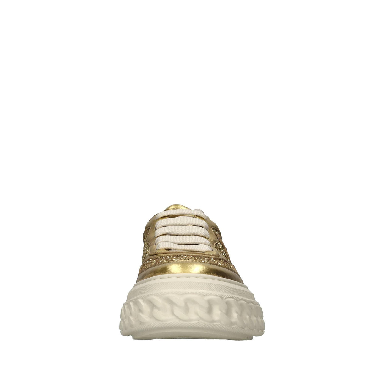 Sneakers Off road in pelle e glitter 