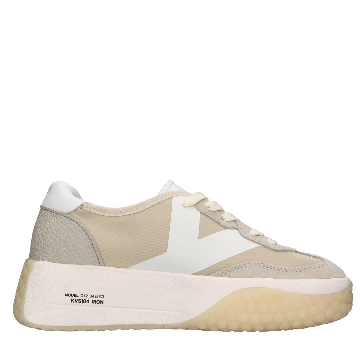 Sneakers in camoscio e tessuto 