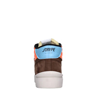 Sneakers in pelle e tessuto 