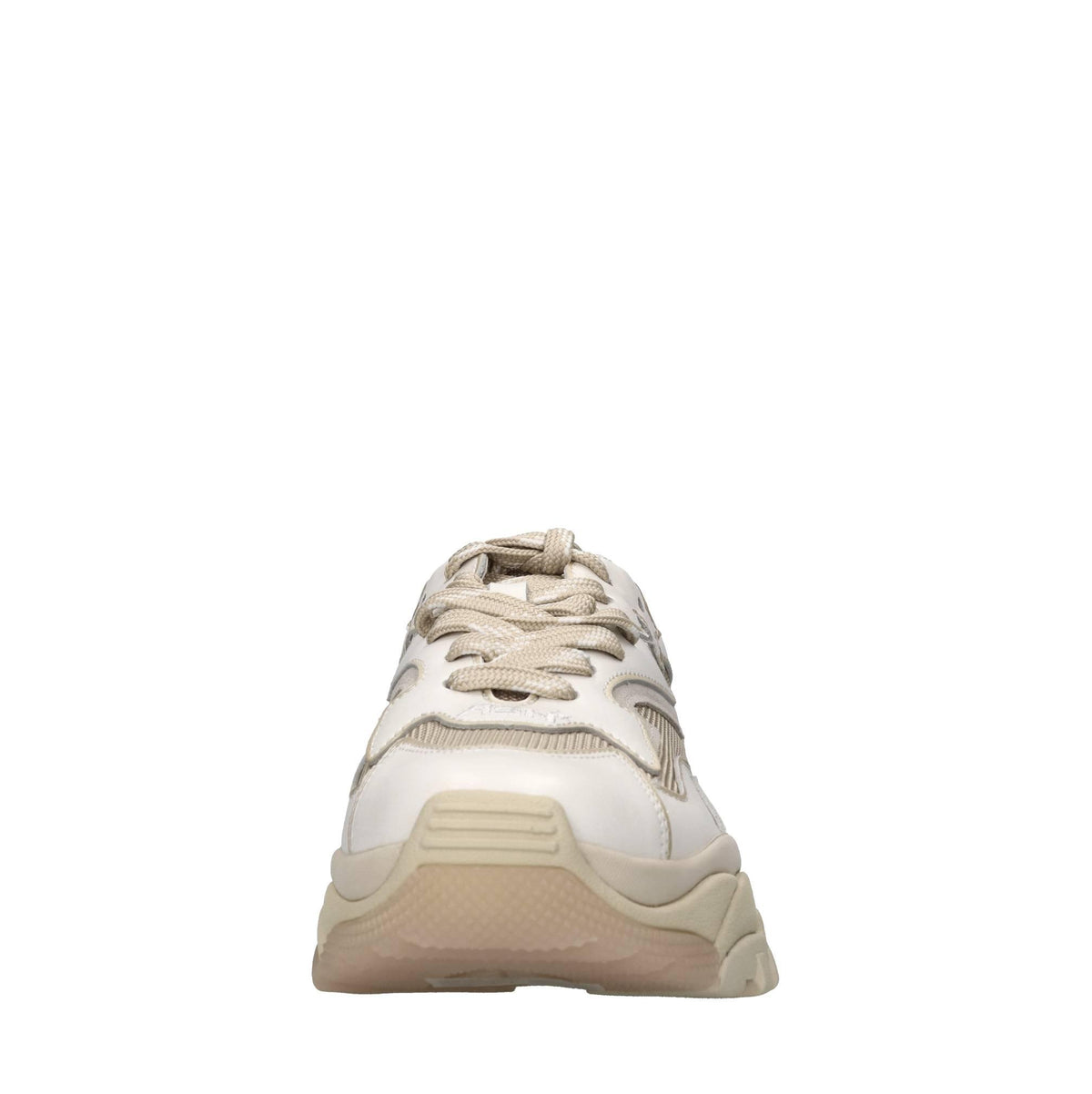 Sneakers in pelle e tessuto 
