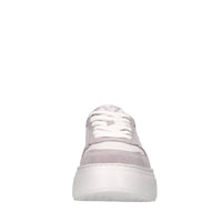 Sneakers in pelle e tessuto 