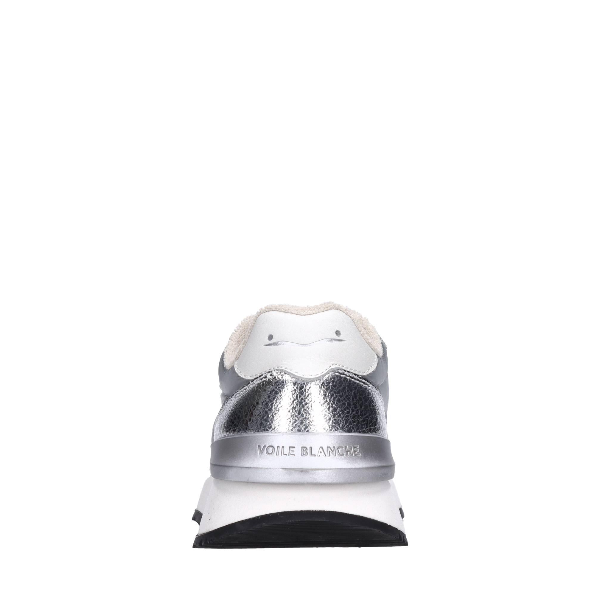 Sneakers in pelle e tessuto 
