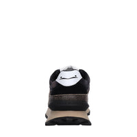 Sneakers in camoscio pelle e tessuto 