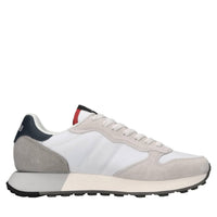 Sneakers in camoscio e tessuto 