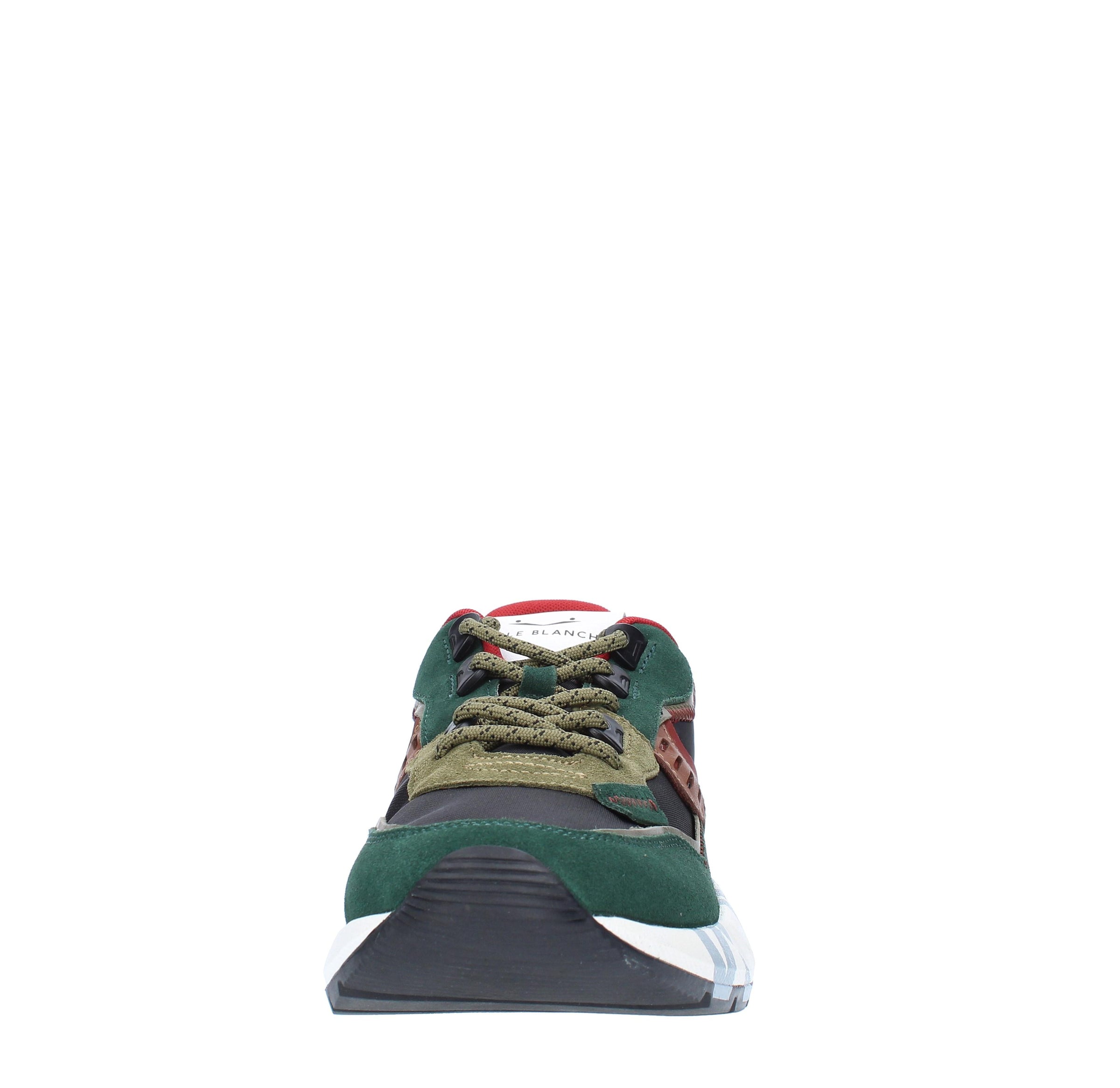 Sneakers in camoscio pelle e tessuto 
