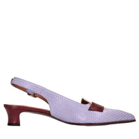 Décolleté slingback in pelle 