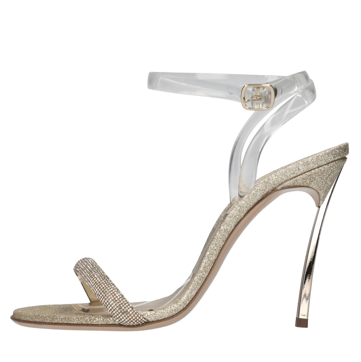 Sandali Blade Hollywood in tessuto microglitter,strass e Pvc 