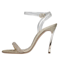 Sandali Blade Hollywood in tessuto microglitter,strass e Pvc 