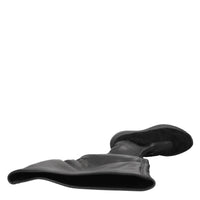 Stivali sneakers cuissard in camoscio ed ecopelle stretch 