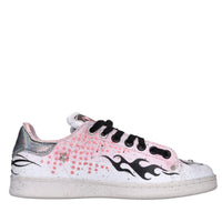 Sneakers in ecopelle e tessuto 