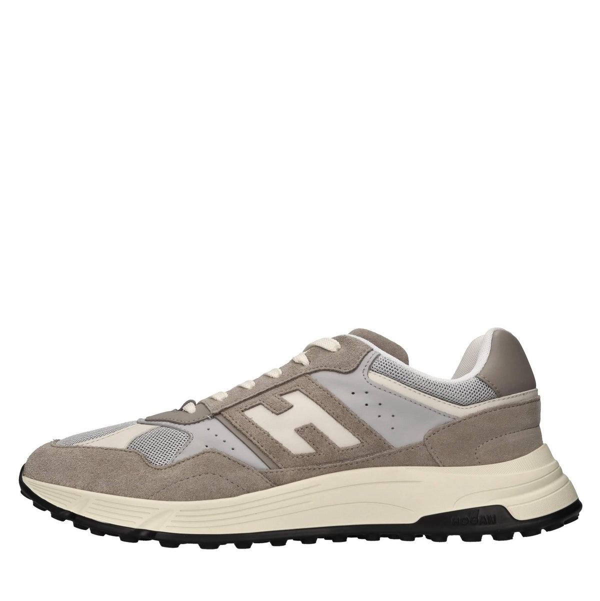Sneakers in camoscio pelle e tessuto 