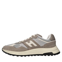 Sneakers in camoscio pelle e tessuto 