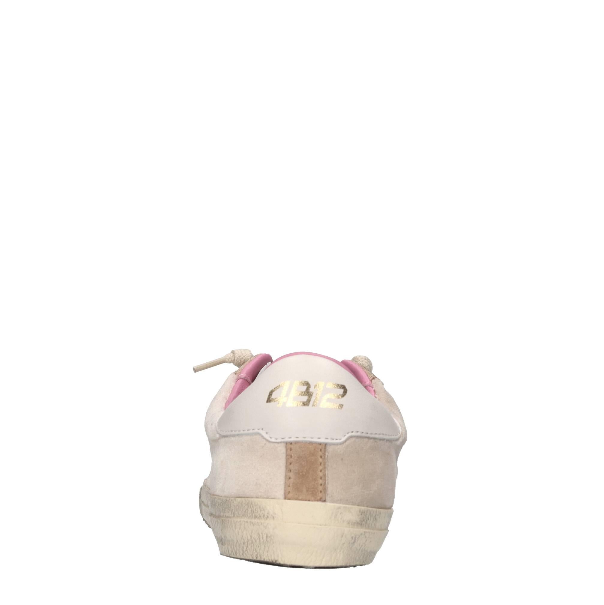 Sneakers in pelle e tessuto 