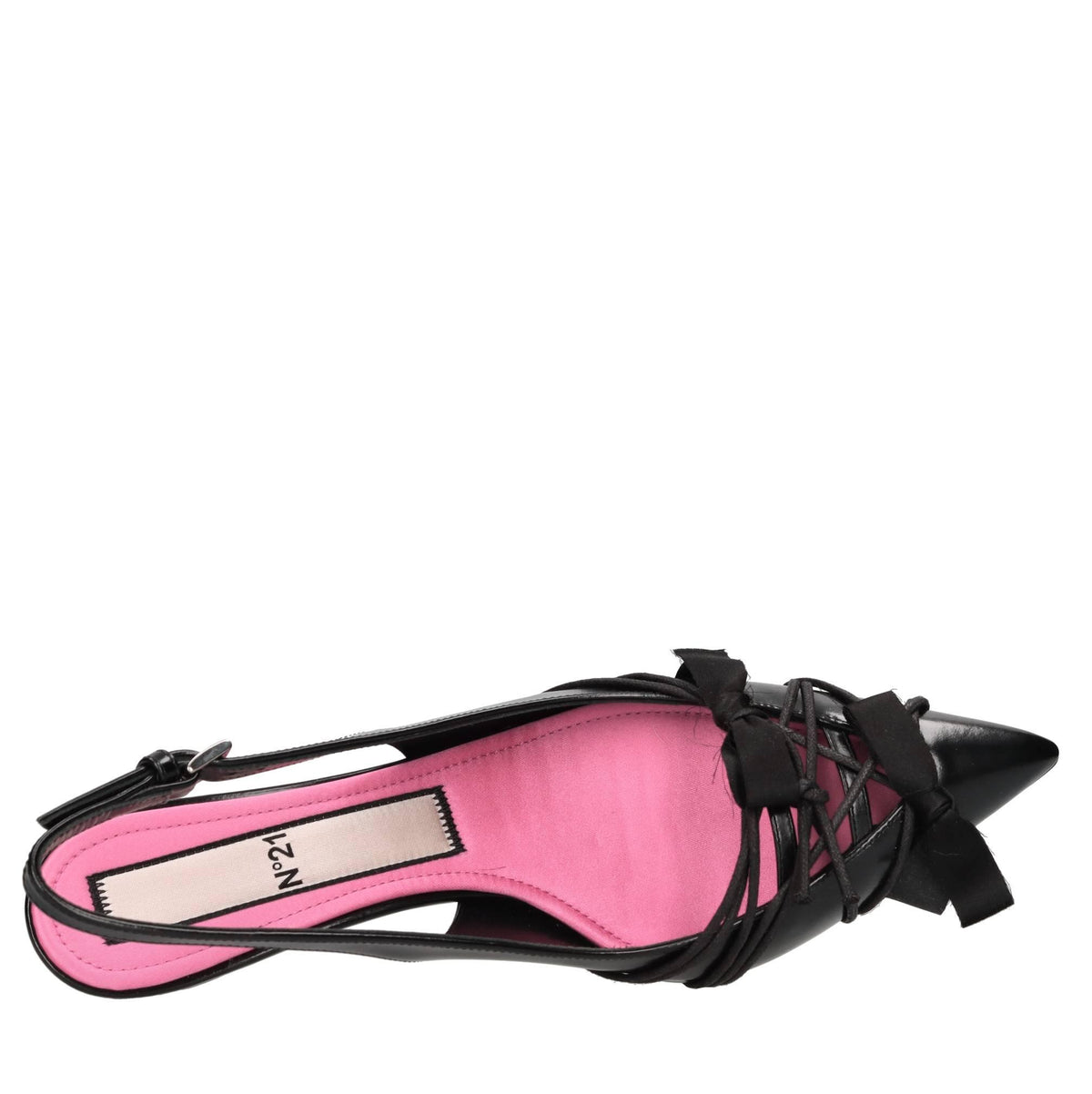 Décolleté slingback in pelle 