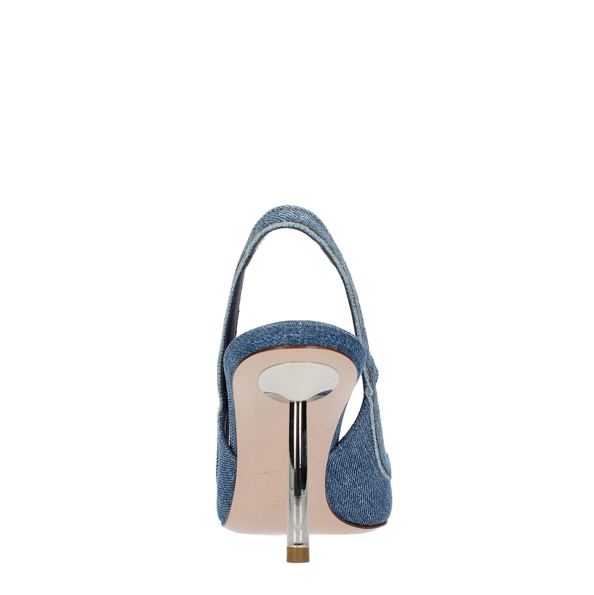 Décolleté Slingback modello BELLA in tessuto demin. 