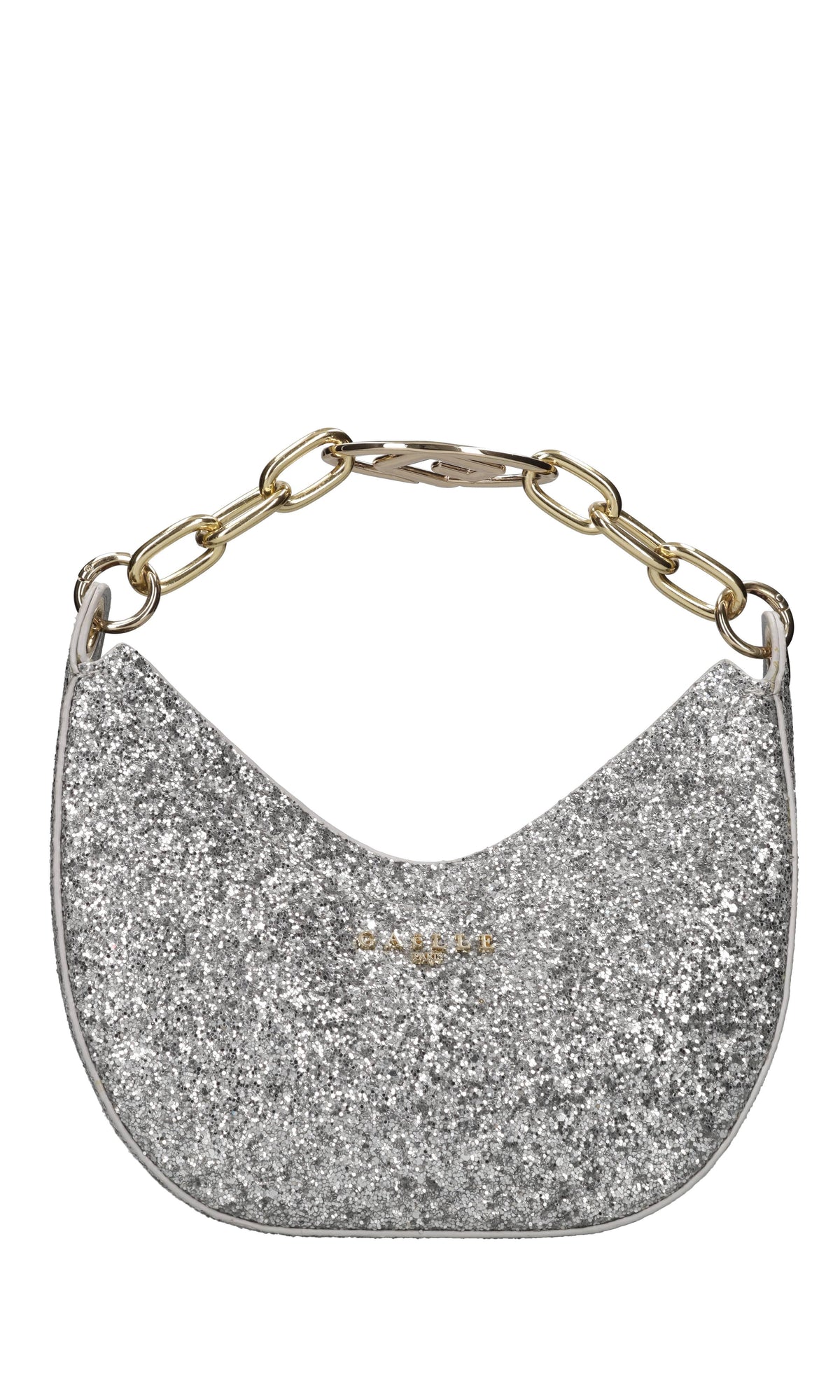 Borsa in ecopelle e glitter 