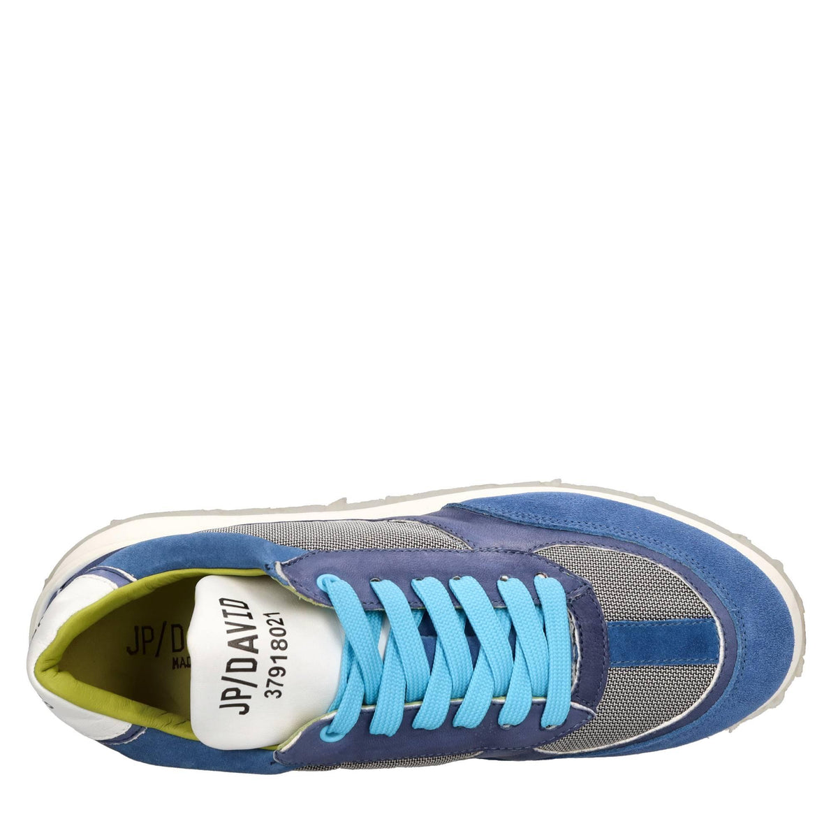 Sneakers in pelle e tessuto 
