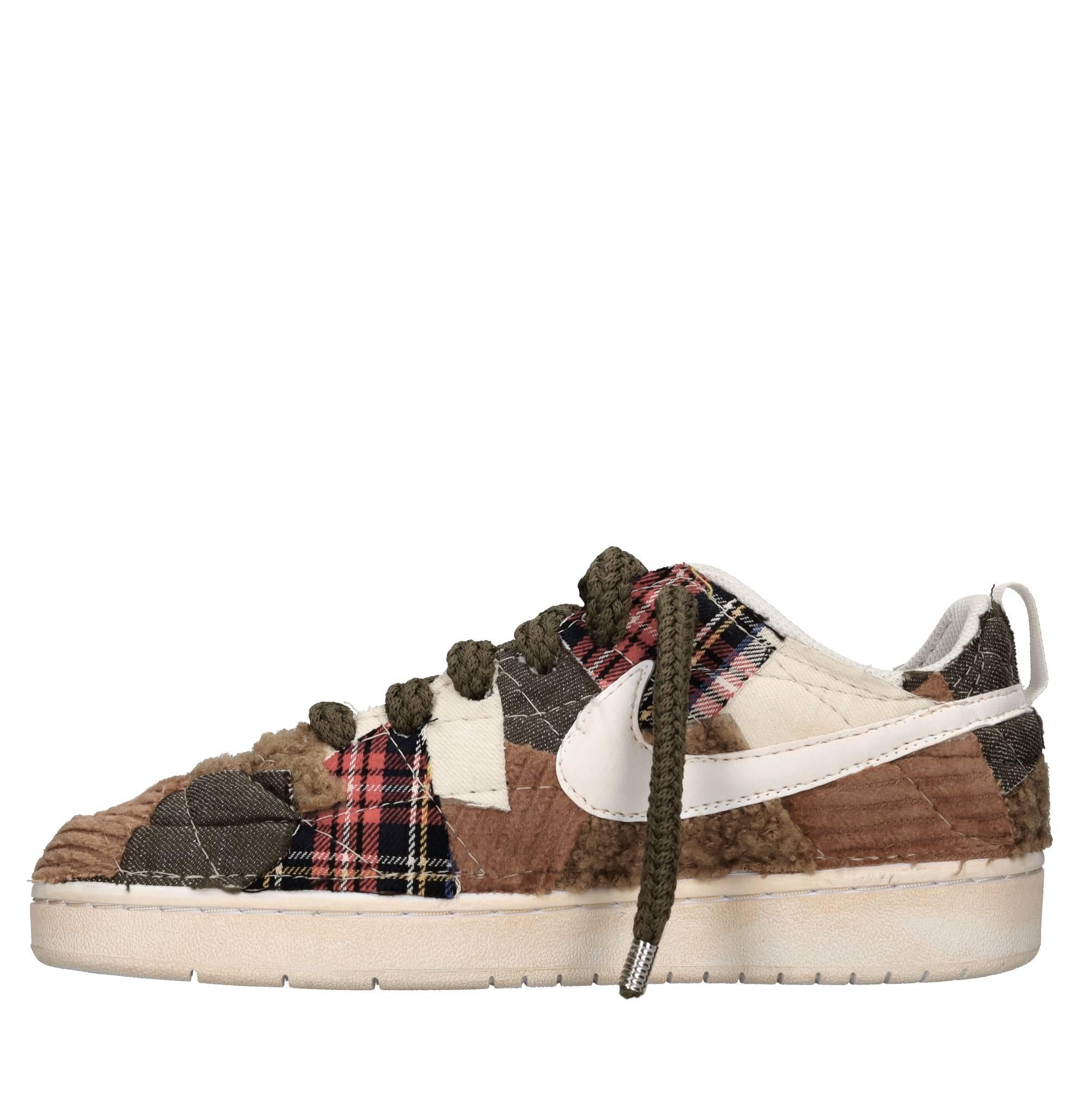 Sneakers in tessuto ed ecopelle 