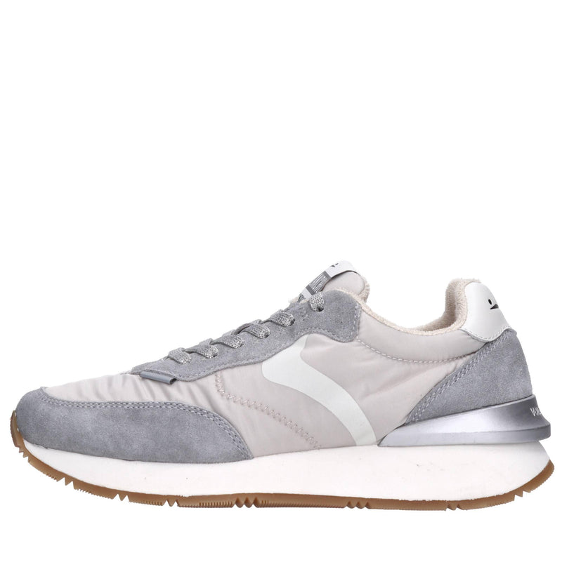 Sneakers in camoscio pelle e tessuto 