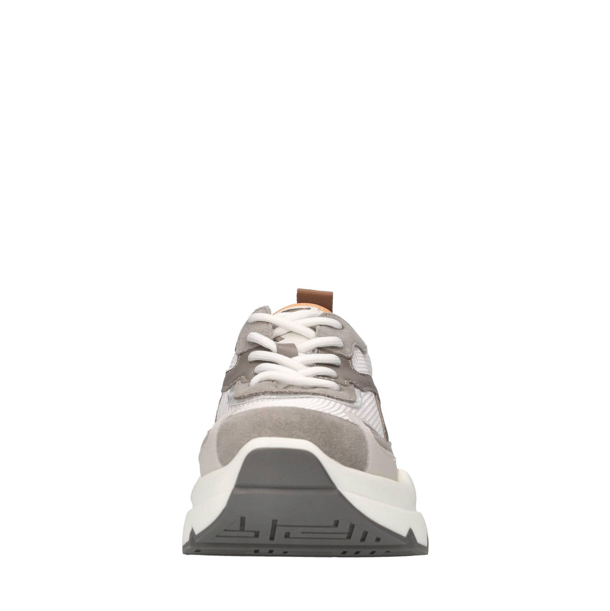 Sneakers in pelle e tessuto 