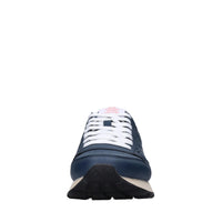 Sneakers in pelle e tessuto 