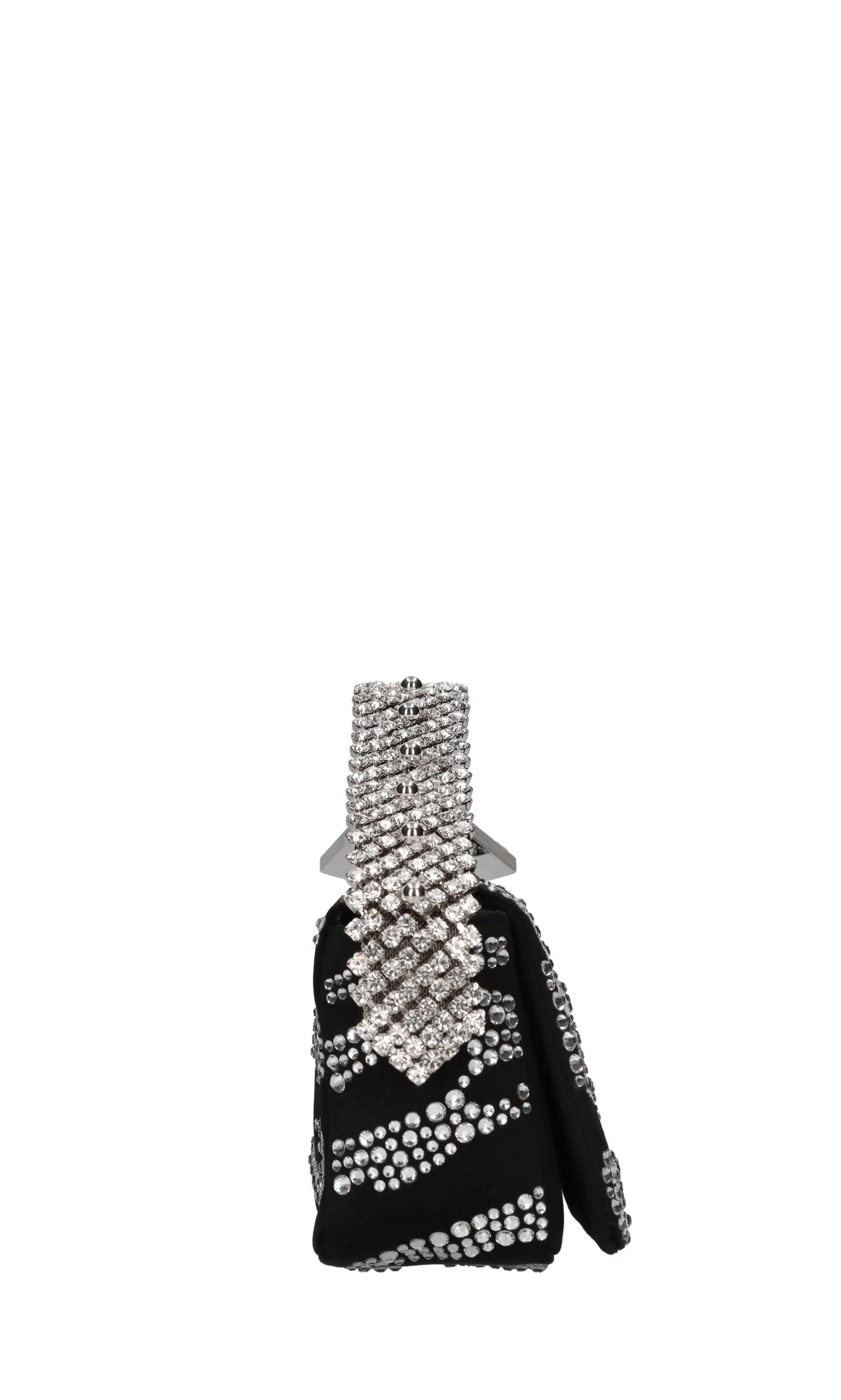 Borsa mini in raso e strass 