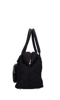 Borsa Dark Wave in ecopelle e tessuto 