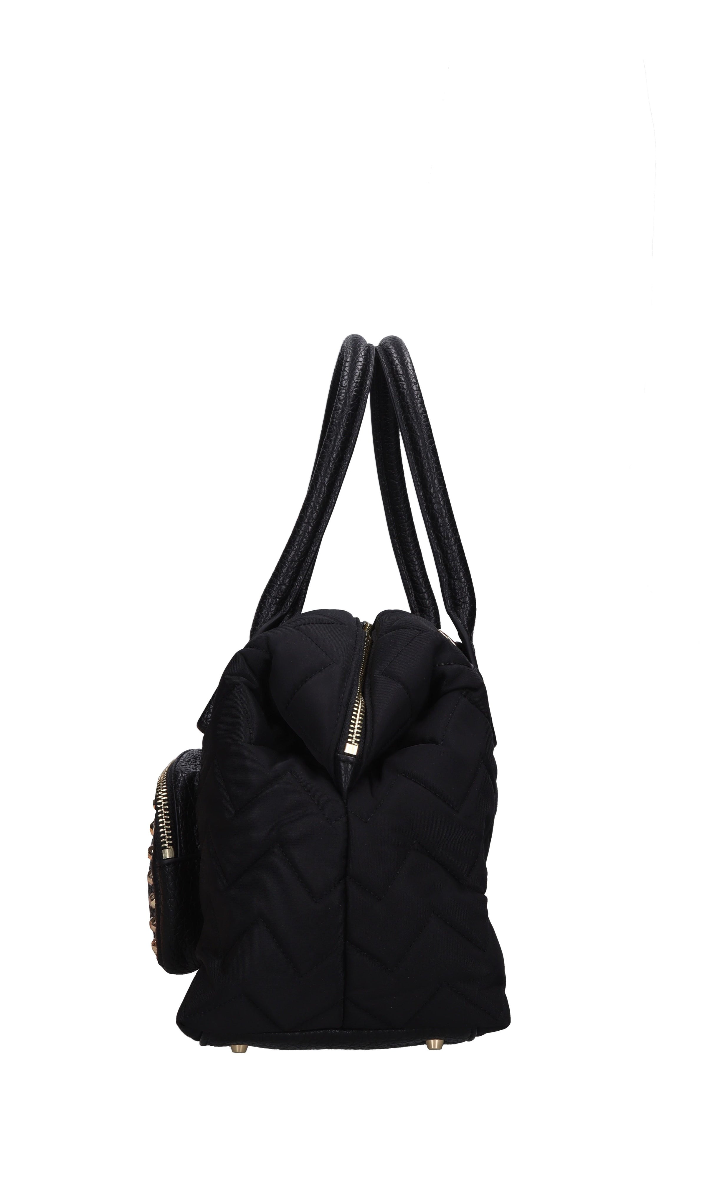 Borsa Dark Wave in ecopelle e tessuto 