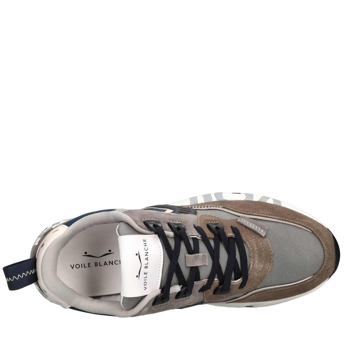 Sneakers in camoscio e tessuto 