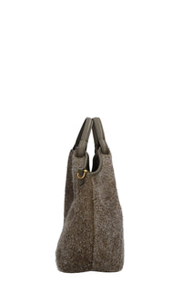Borsa in camoscio e pelle 