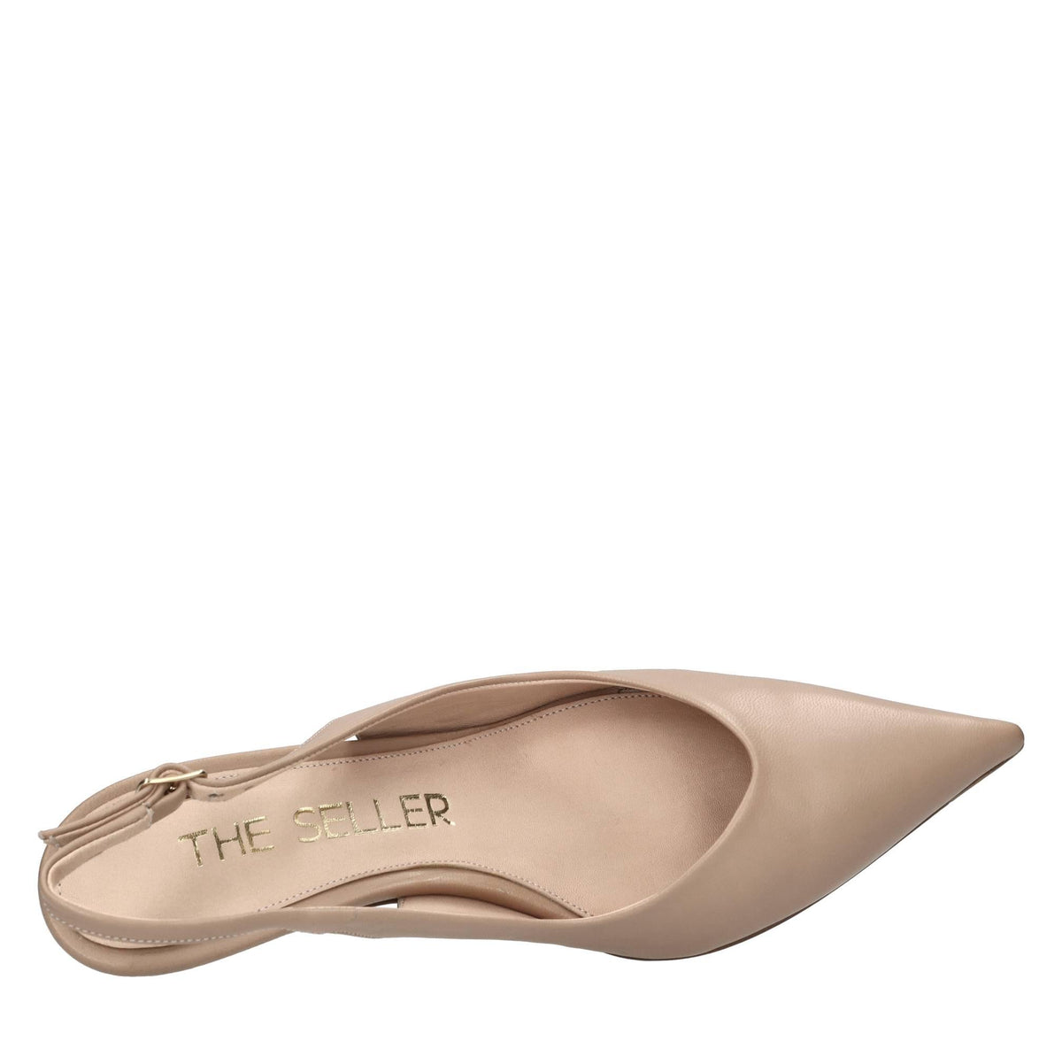 Décolleté slingback in pelle 