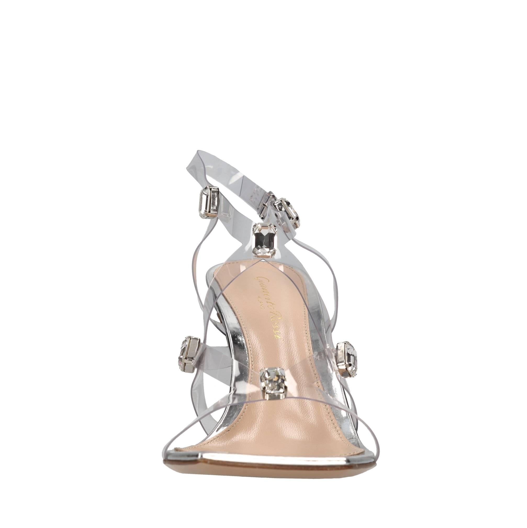 Sandali modello CRYSTAL FEVER in plexy e pelle 