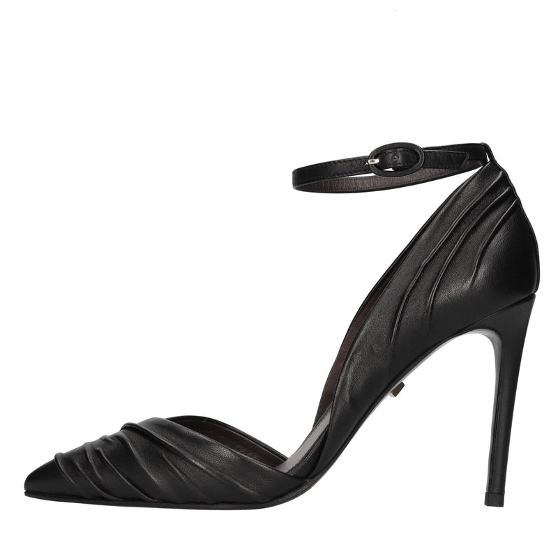 Décolleté slingback in pelle 