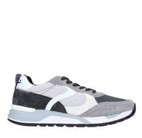 Sneakers in camoscio pelle e tessuto 
