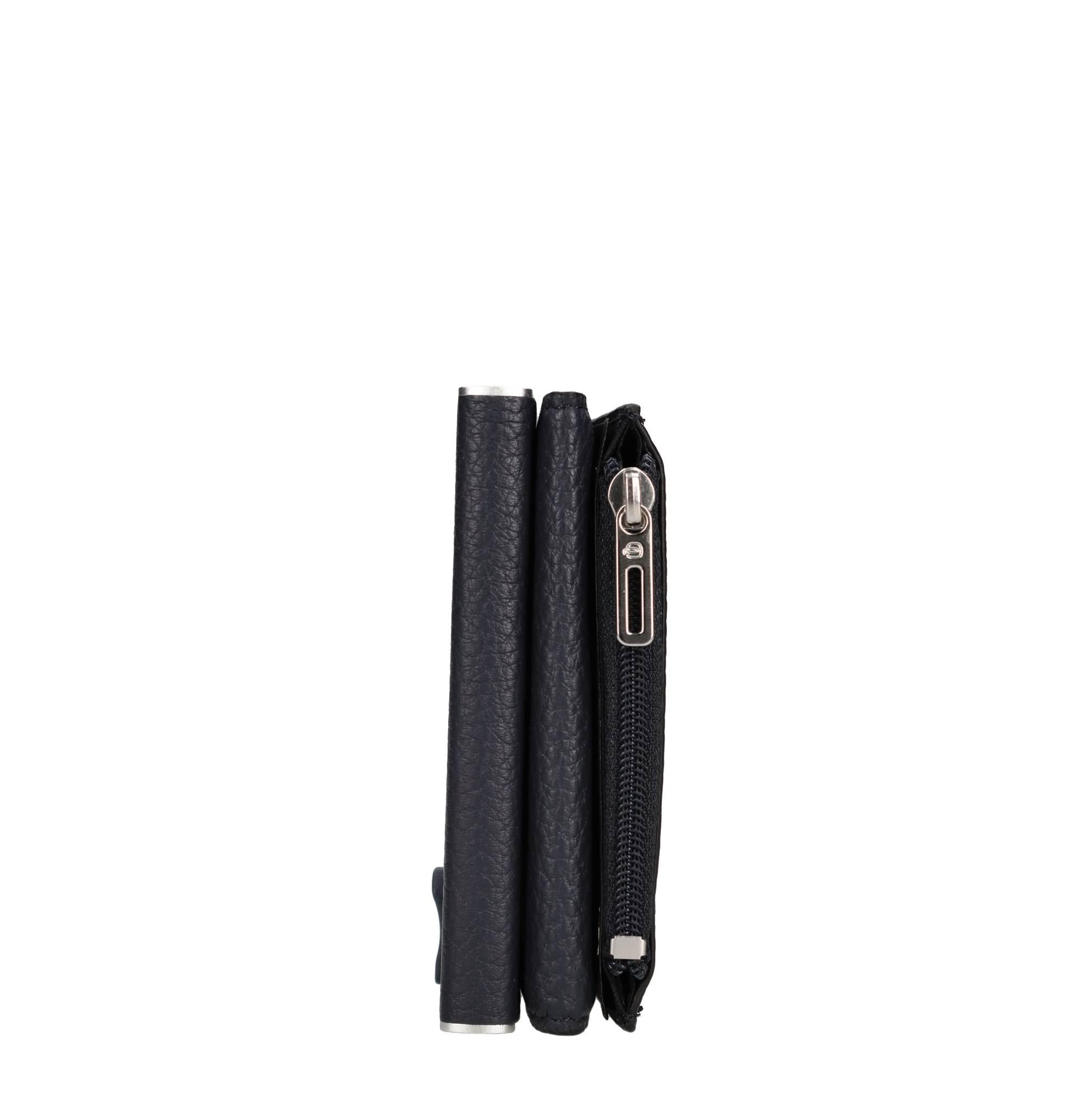 Portafoglio e porta carte di credito in pelle 