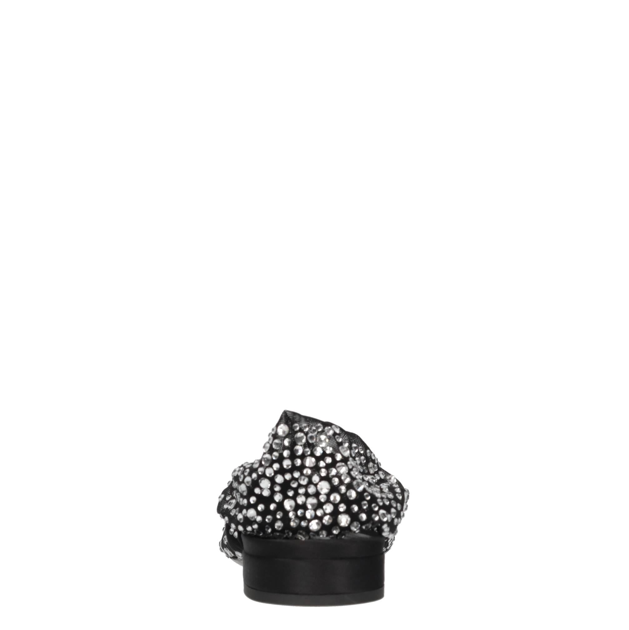 Ballerine slingback in tulle e strass 