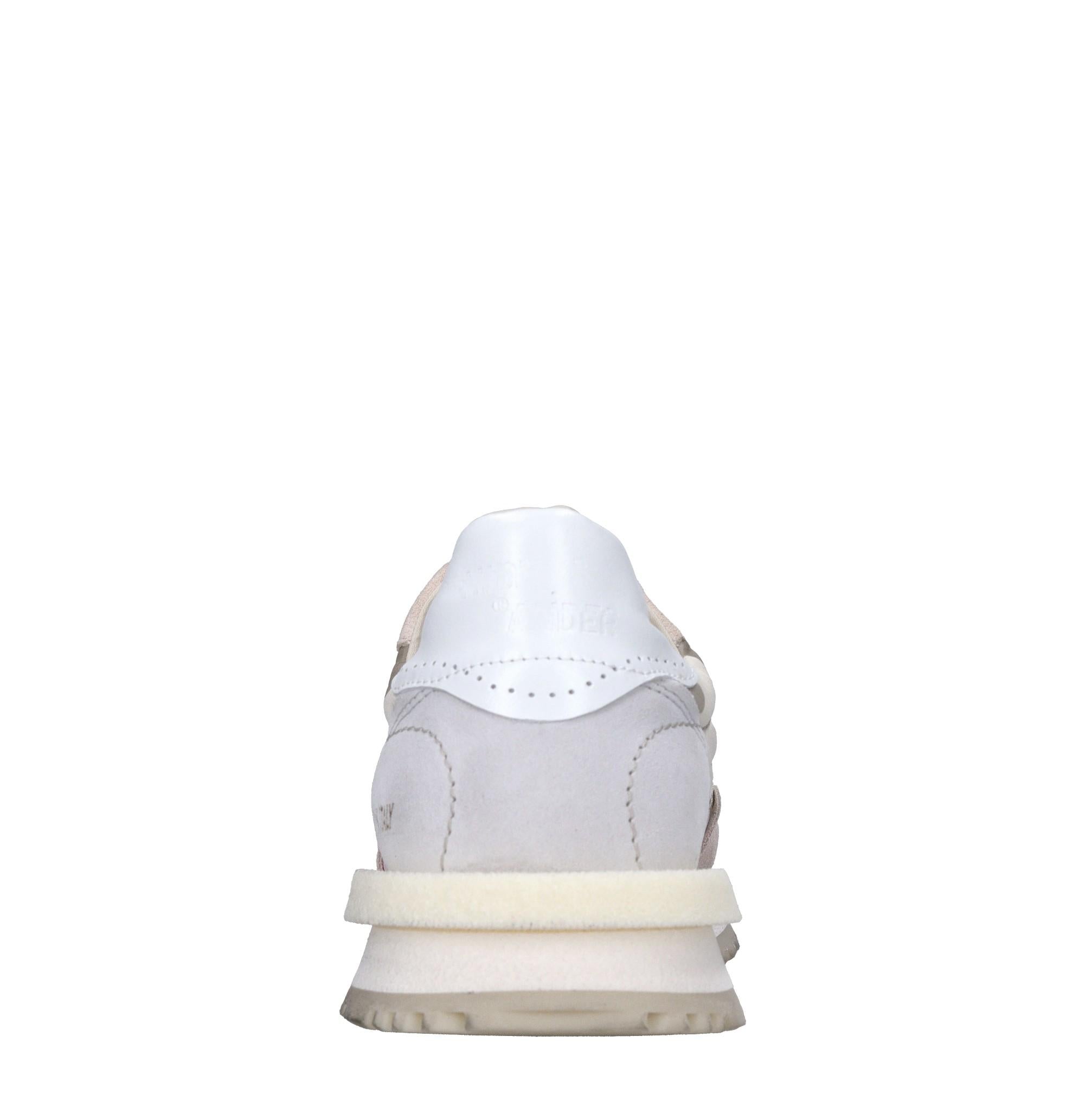Sneakers in pelle e tessuto 
