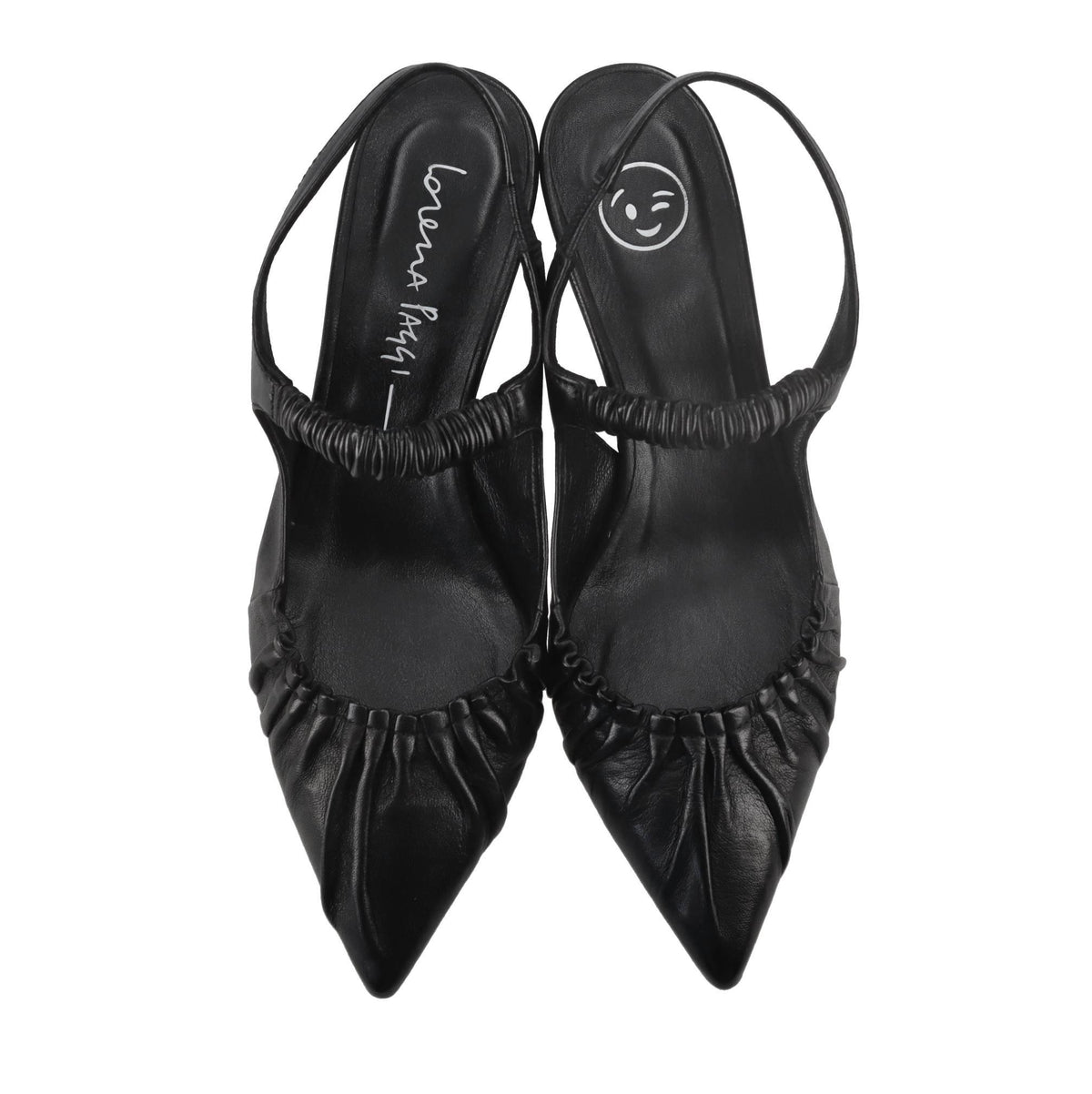 Décolleté slingback in pelle 