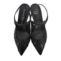 Décolleté slingback in pelle 