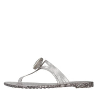 Sandali flat Jelly Glitter in PVC e Swarovski 