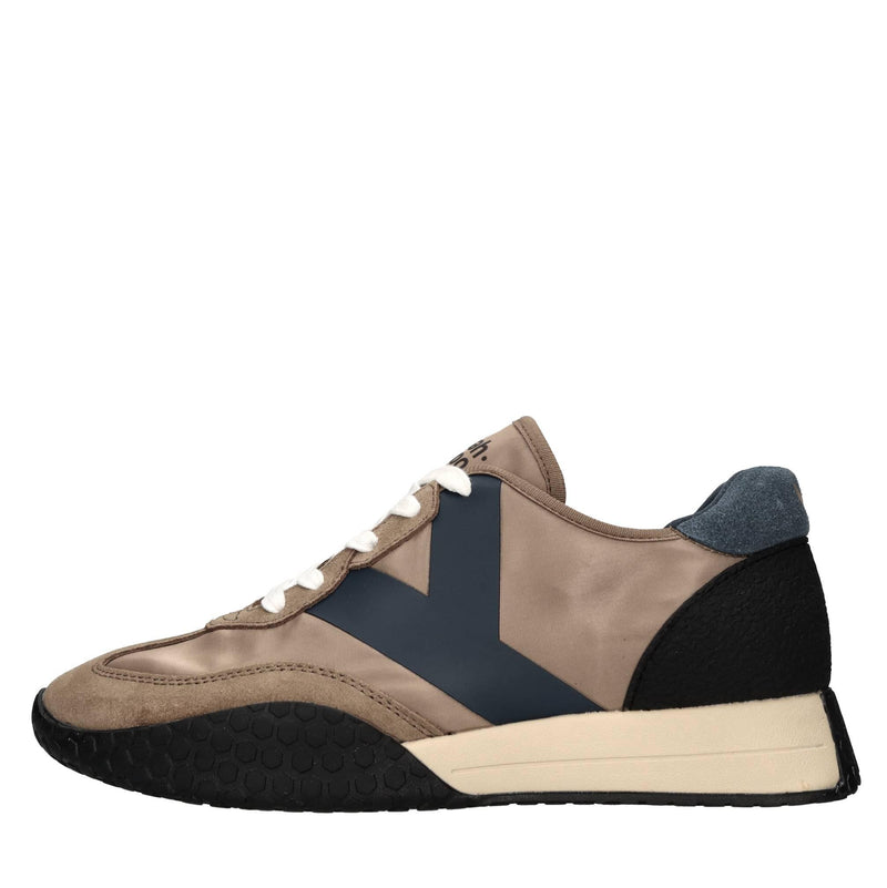 Sneakers in camoscio e tessuto 