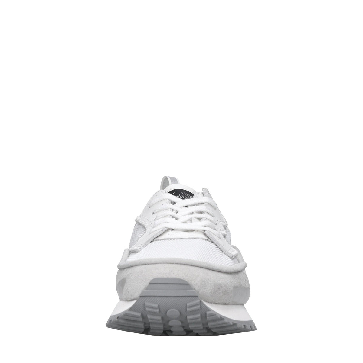 Sneakers in pelle e tessuto 