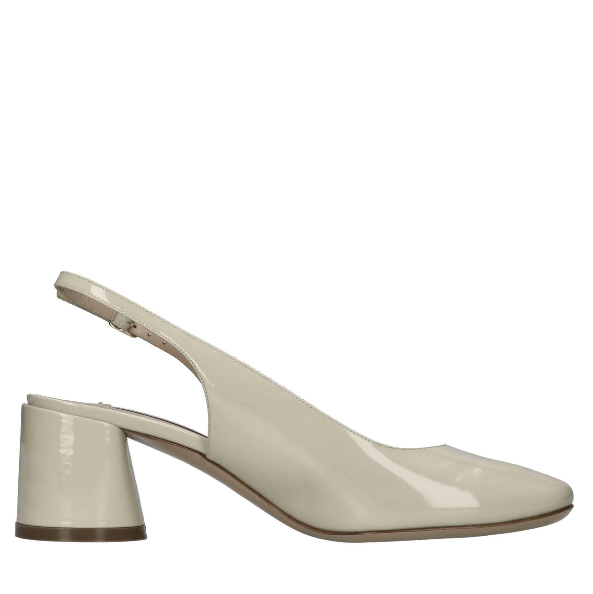 Décolletè slingback in pelle 