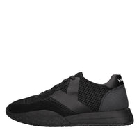 Sneakers in camoscio ecopelle e tessuto 