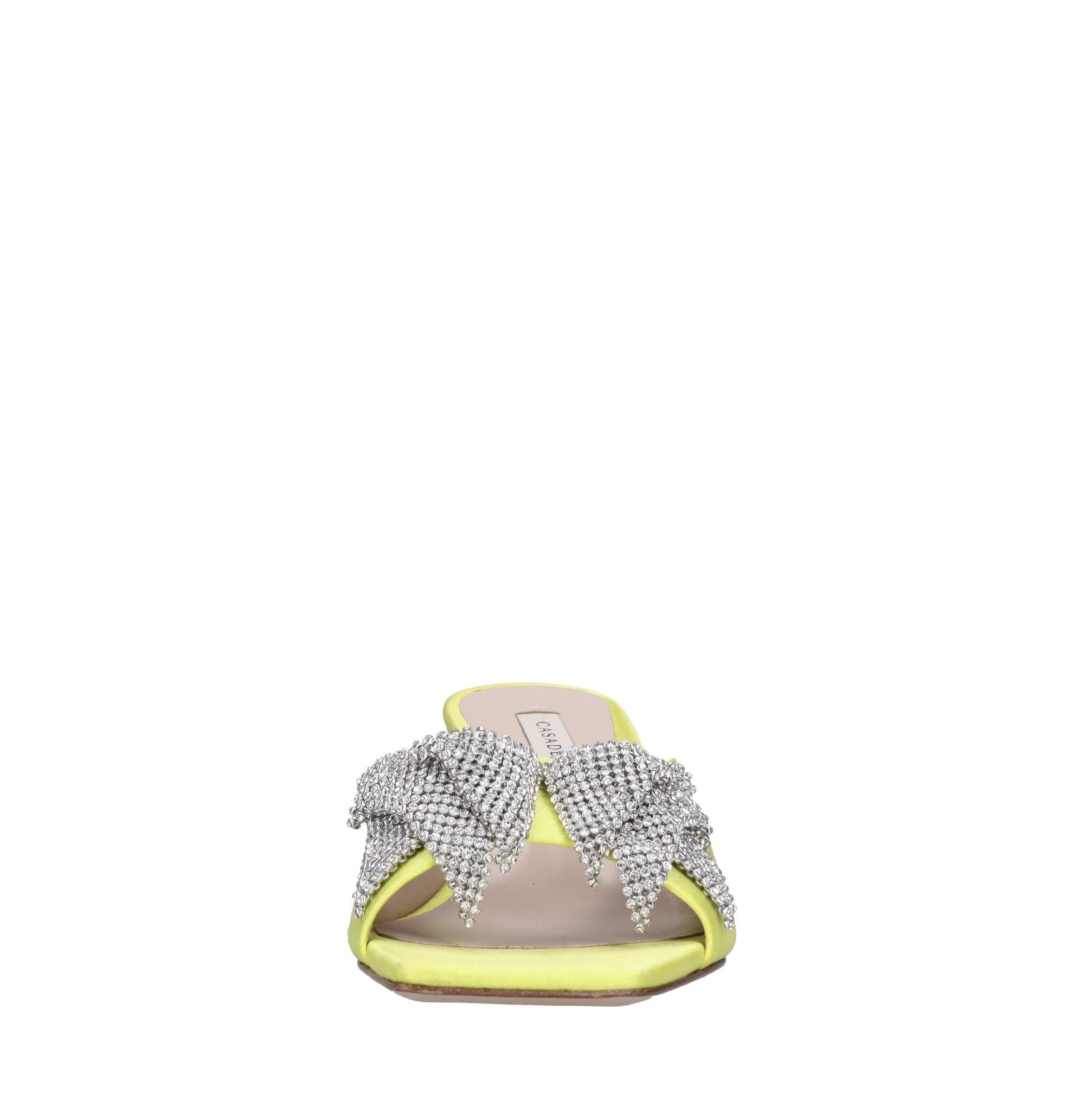 Mules in raso e strass 
